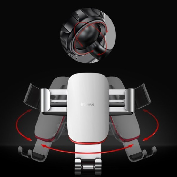 Baseus Metal Age | Samochodowy uchwyt grawitacyjny do slotu CD