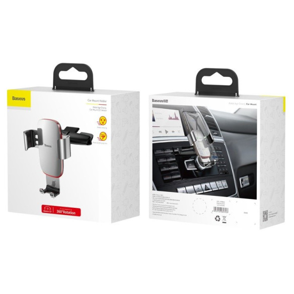 Baseus Metal Age | Samochodowy uchwyt grawitacyjny do slotu CD
