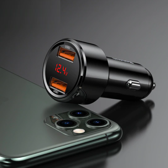 Baseus Magic Series | Szybka ładowarka samochodowa USB + USB Quick Charge 3.0 Huawei 5A 45W