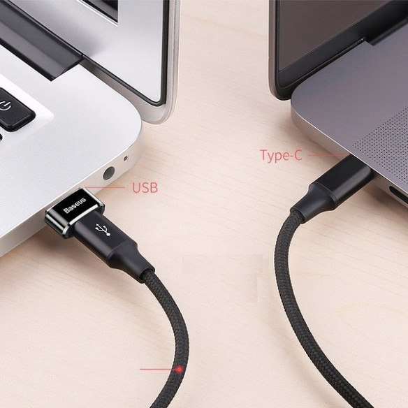 Baseus USB Male To Type-C Female | Adapter przejściówka z USB-A / USB-C OTG 3A