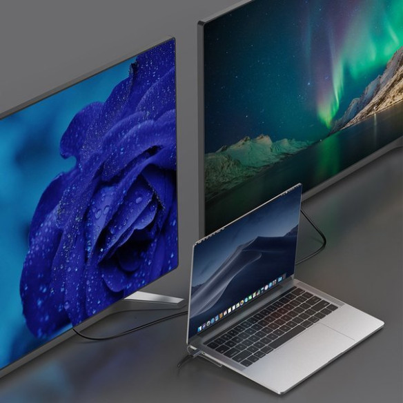 Baseus Enjoyment Series | Adapter Hub 11w1 USB Type-C  PD / HD4K*2 / VGA / RJ45 / SD/TF/ USB*3 / Audio do MacBook