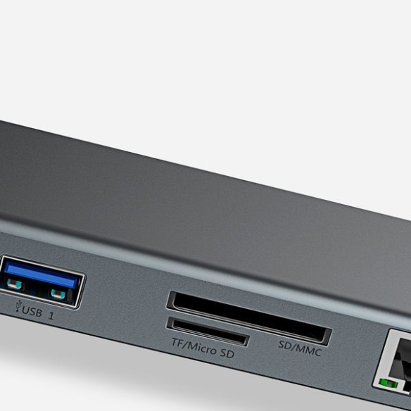 Baseus Enjoyment Series | Adapter Hub 11w1 USB Type-C  PD / HD4K*2 / VGA / RJ45 / SD/TF/ USB*3 / Audio do MacBook