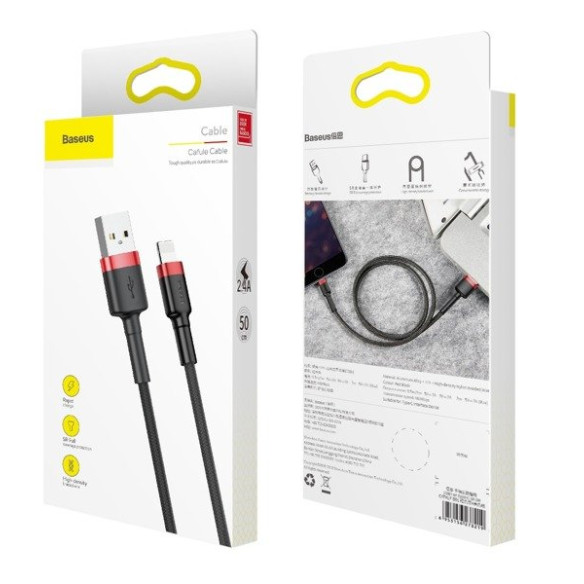 Baseus Cafule | Kabel USB - Lightning do iPhone 6 7 8 X 2.4A 50cm