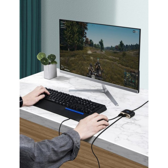 Baseus Square round | HUB adapter rozdzielacz 4w1 USB 3.0 do USB 3.0 x1 + USB 2.0 x3