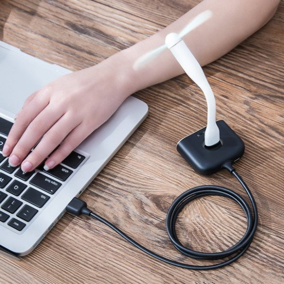 Baseus Square round | HUB adapter rozdzielacz 4w1 USB 3.0 do USB 3.0 x1 + USB 2.0 x3