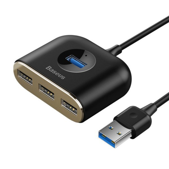 Baseus Square round | HUB adapter rozdzielacz 4w1 USB 3.0 do USB 3.0 x1 + USB 2.0 x3